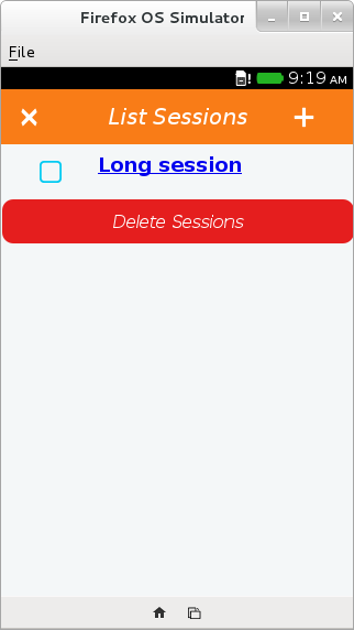 List sessions